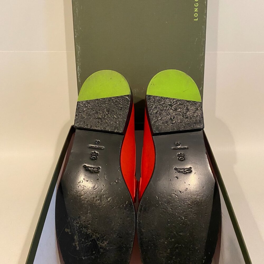 Longchamp Red Leather Loafers - Picture 7 of 8